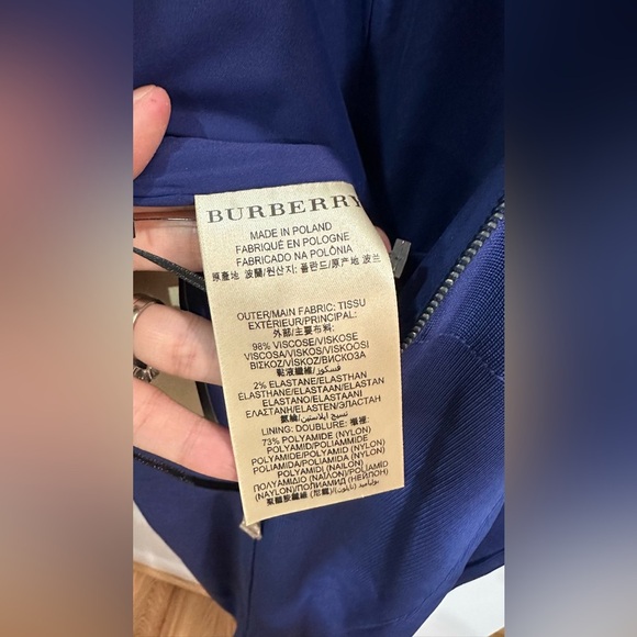 NWT Burberry London Lapis Blue Form Fitting Bandage Dress 6 - Picture 16 of 16